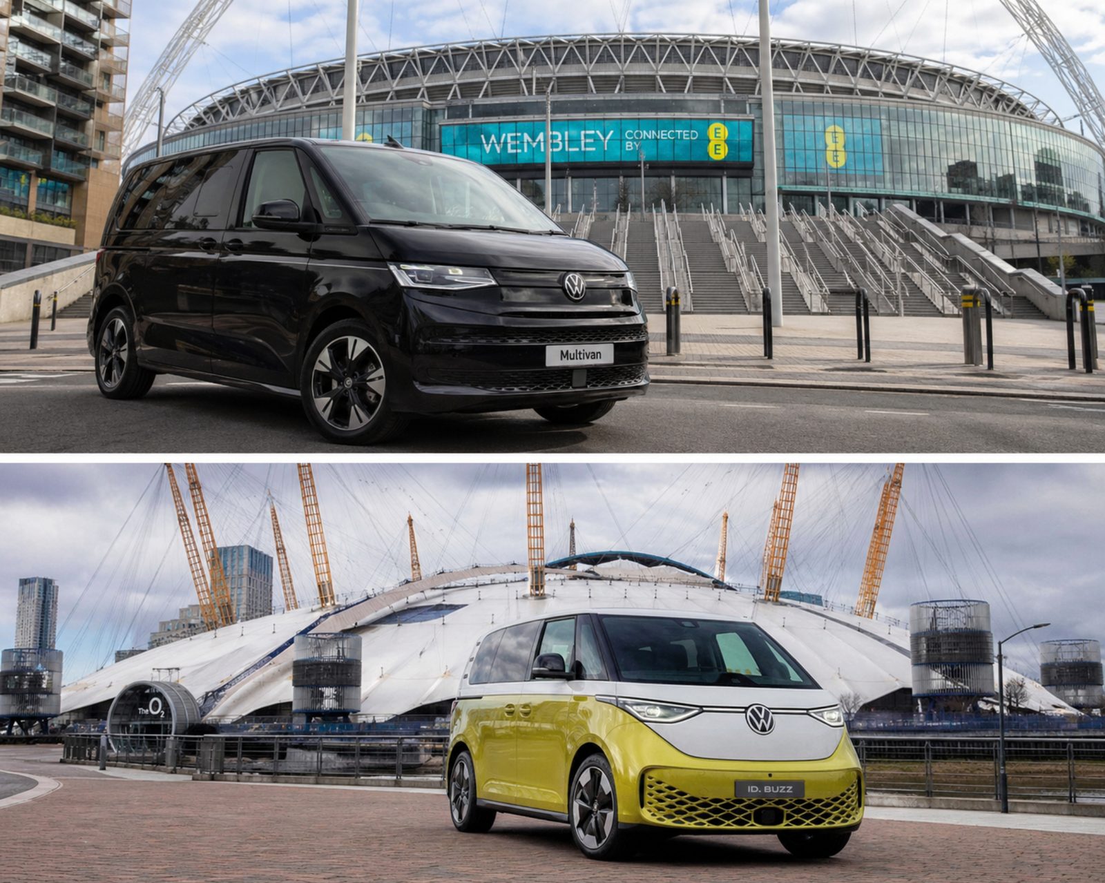 Volkswagen MPV event transport outside Wembley Stadium and The O2 London